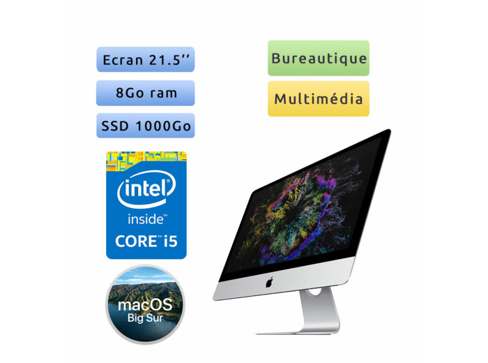 Apple iMac 21.5'' A1418 (EMC 2889) Core i5 - 8Go 1To SSD - iMac16,2 - Unité Centrale
