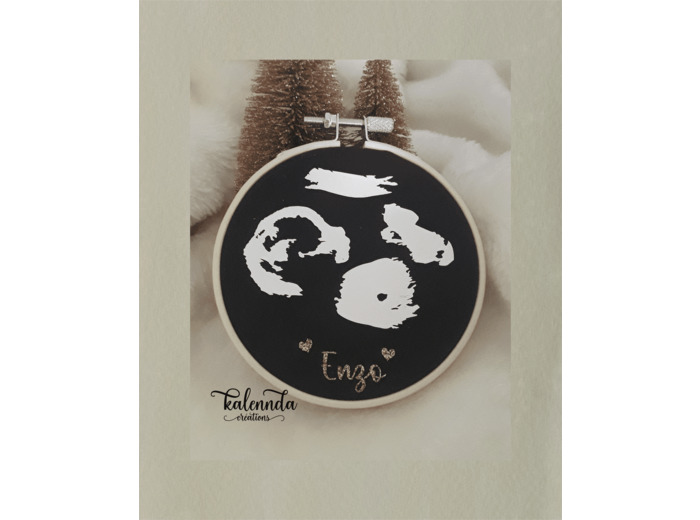 Cadre décoratif d'échographie de grossesse 10 cm