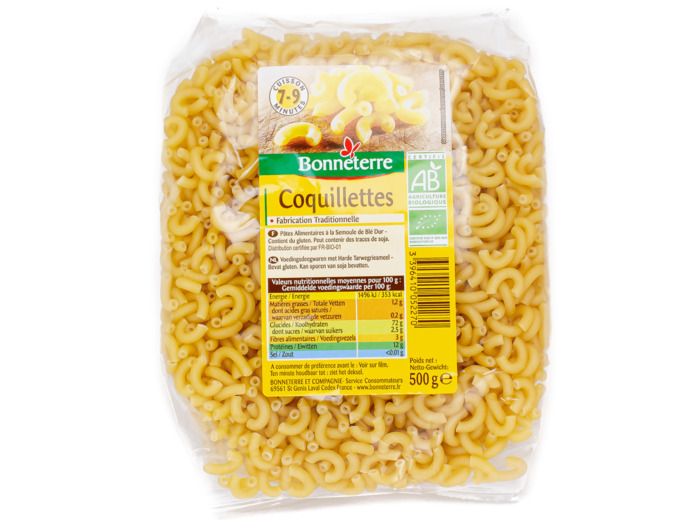 Pâtes Coquillettes Blanches Bio 500g