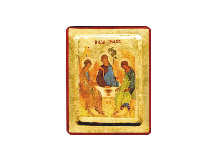 Icône dorée incurvée 18*23cm - TRINITE ROUBLEV