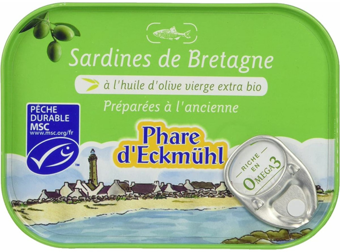 SARDINES HUILE OLIVE 135G Phare d Eckmühl