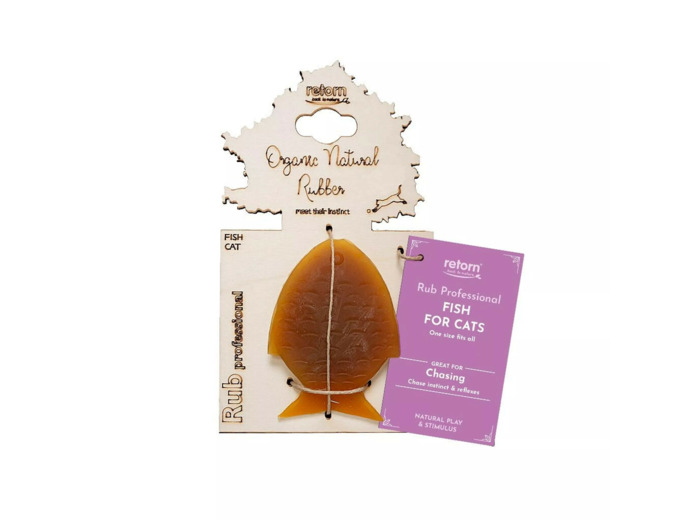 Jouet en résine organique naturelle pour chat Fish