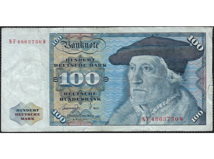 ALLEMAGNE 100 DEUTSCHE MARK 1-6-1977 SERIE NF TB+ (W34b)