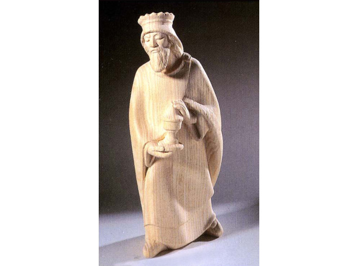 Roi Maure bois polychrome moderne 9cm