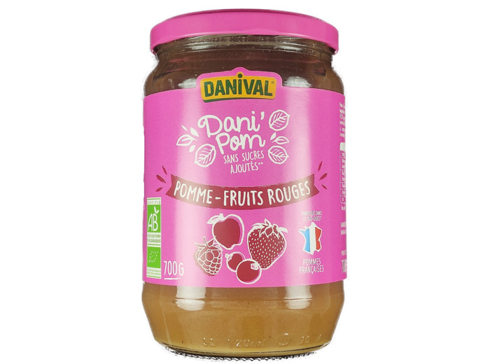 Dani'Pom Purée Pomme Fruits Rouges Bio 700g