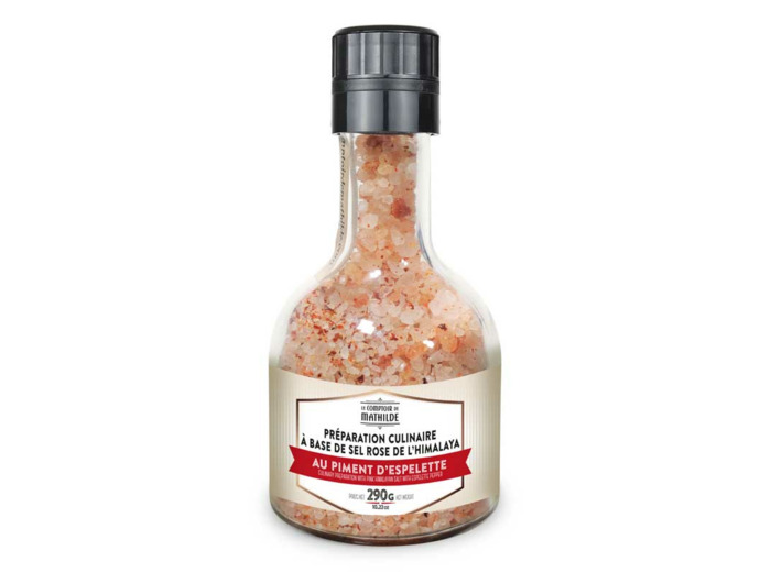 Moulin Empilable Sel Rose de l'Himalaya au Piment d'Espelette 290G