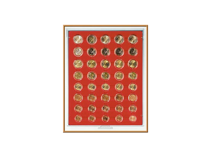 MEDAILLIER MONNAIE pour 5 series EURO 40 Cases (lindner)