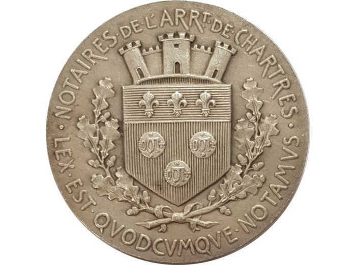 NOTAIRES DE L'ARRONDISSEMENT DE CHARTRES LEX EST QVODCVMQVE NOTAMVS TTB+ N1