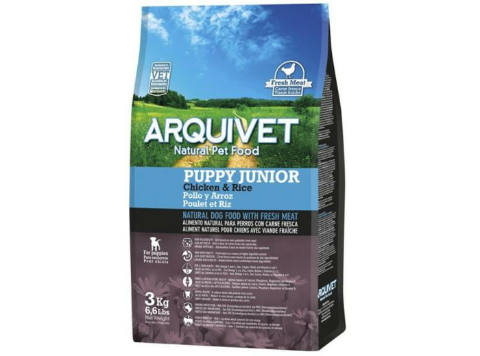 Croquettes "DOG PUPPY JUNIOR" ARQUIVET - 2 FORMATS