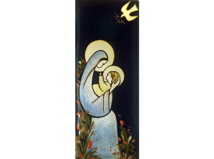 Vierge assise 15,5X6,5cm - EMAUX DU LIBAN