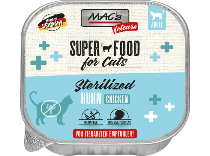 MAC'S Vetcare Sterilized Poulet pour chat - 100 g