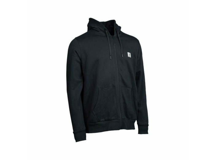 sweat zip badge black nash