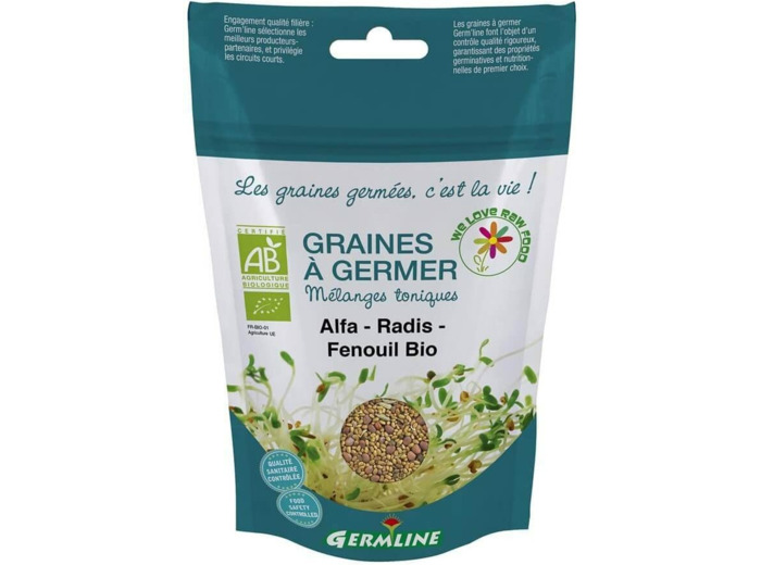 Graines a germer alfa,radis,fenouil 150g GERM LINE - SEC