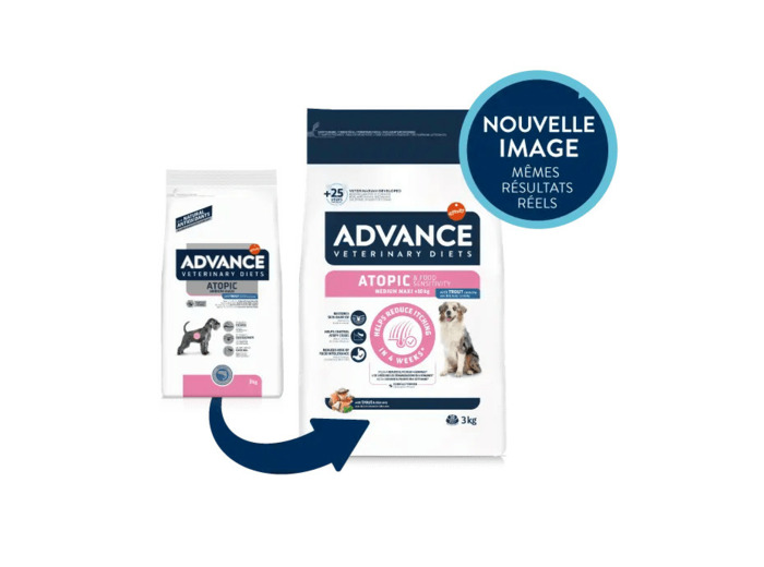 ADVANCE Veterinary Diets Maxi/Medium Chien, ATOPIC - 3KG