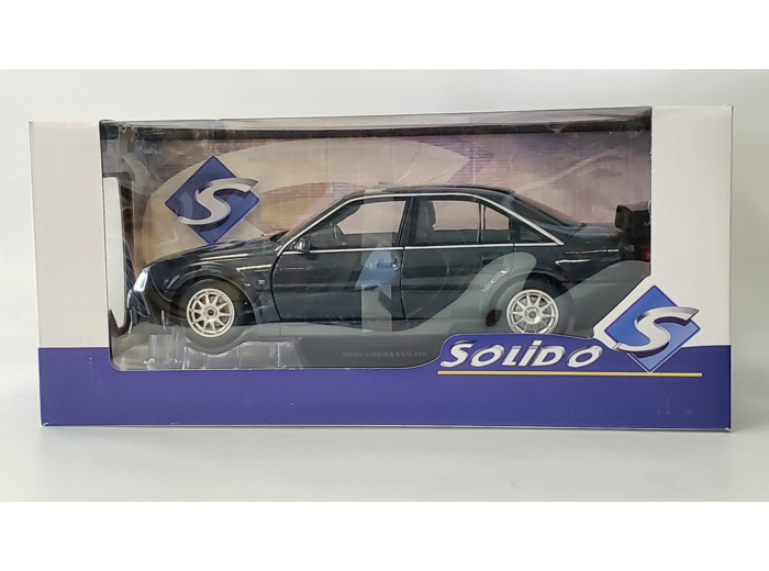 OPEL OMEGA EVO 500 IRMSCHER 1990 NOIRE SOLIDO 1/18 BOITE D'ORIGINE
