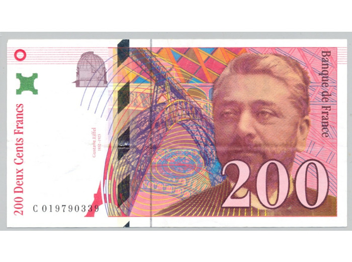 FRANCE 200 FRANCS EIFFEL 1996 Alphabet C 019790339 SUP
