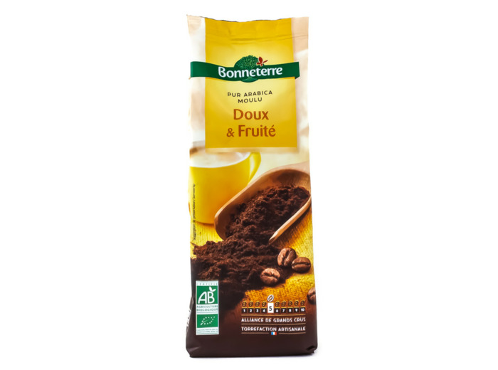 Café Moulu Arabica Doux et fruité Intensité 5/10 Bio 250g