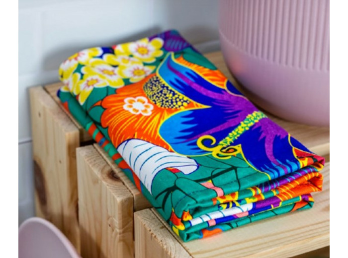 TORCHON EN COTON bouquet