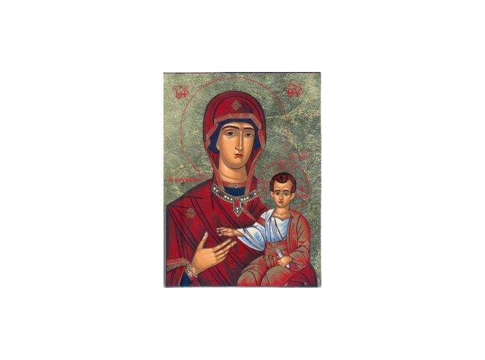 Icône sérigraphiée MDF- 9 x12 cm- VIERGE DE SOUMELA