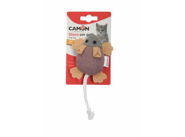 Jouet petite souris en toile de jute pour chat