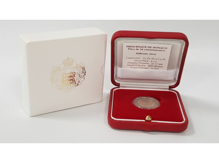 MONACO 2016 2 EURO Commémorative 1866 CHARLES III FONDE MONTE CARLO B.E
