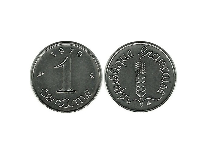 FRANCE 1 CENTIME INOX 1970 TTB+
