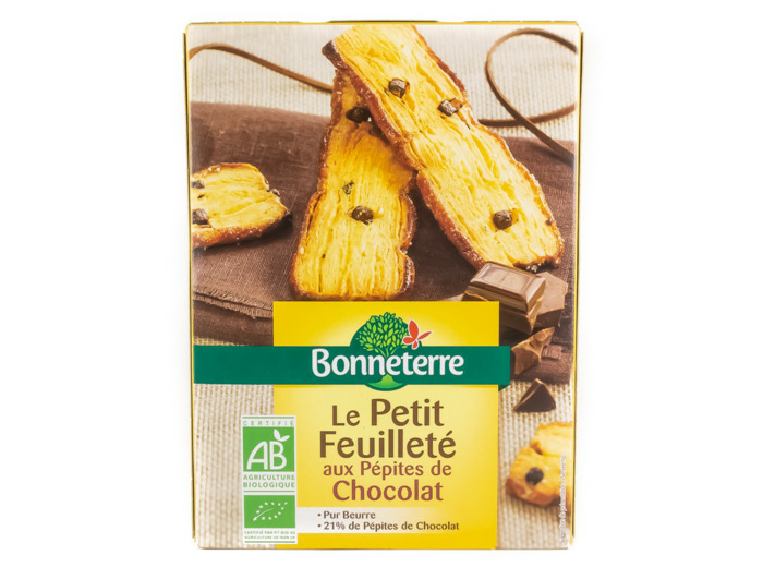 Biscuits Petits Feuilletés aux Pépites de Chocolat Bio 120g