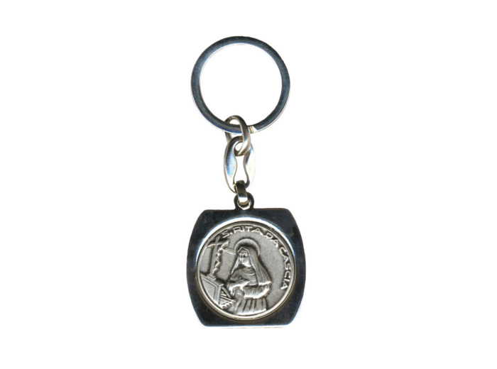 Porte-Clefs Tonneau en Métal Argenté - RITA