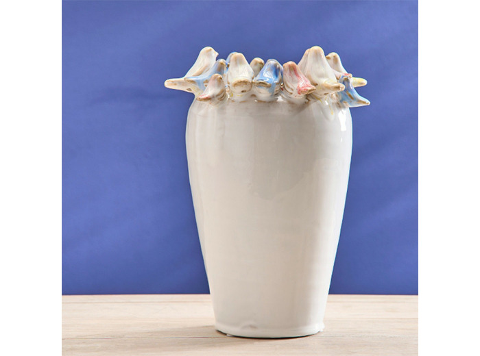 Vase Bird grès coloré 17x17x23cm