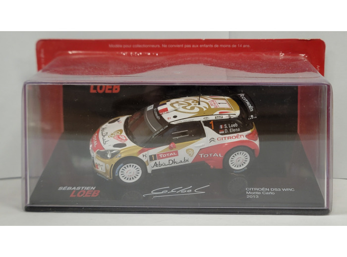 CITROEN DS3 WRC RALLYE DE MONTE CARLO 2013 S. LOEB 1/43 BOITE D'ORIGINE