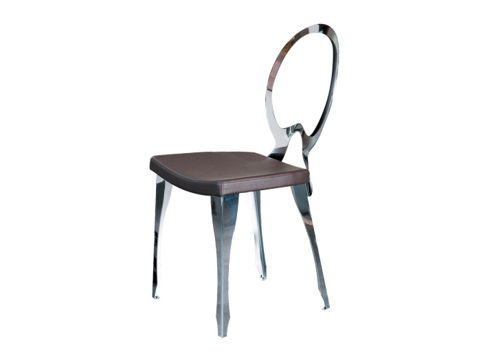 Chaise en tissu 'écopelle' LUIGI