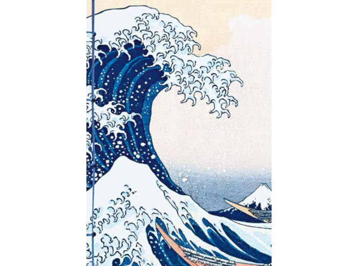 CARNET HAZAN GAUFRE GRANDE VAGUE DE KANAGAWA 18 X 26 CM (PAPETERIE)