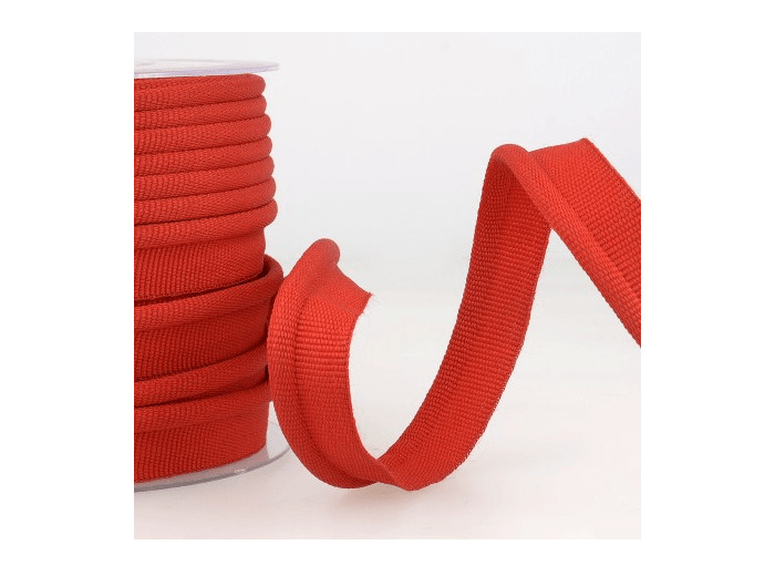 Simple passepoil rouge 519 C08 8mm 100%polyester le mètre 519C08