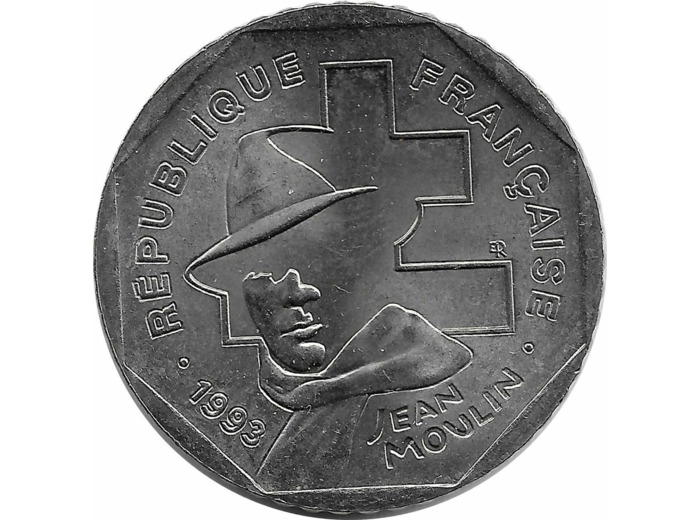 FRANCE 2 FRANCS Jean MOULIN 1993 TTB+