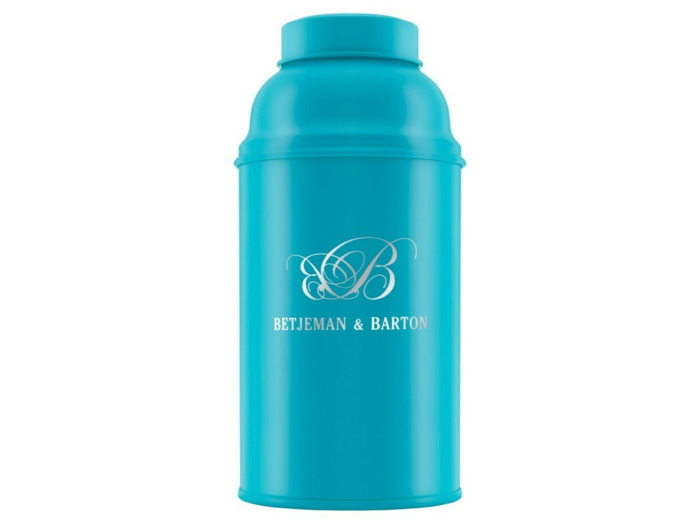 Boîte à thé biberon 100gr bleu canard mat