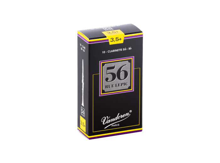 Boîte de 10 anches de clarinette 56 RUE LEPIC force 3 1/2 PLUS Vandoren
