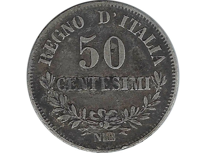 ITALIE 50 CENTESIMI 1863 NBN TTB-