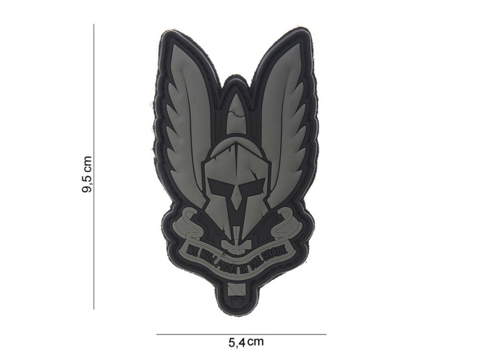 Patch 3D PVC Spartiate (noir)