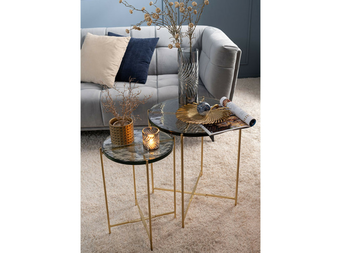 Ensemble de 2 tables gigogne 52x52x52cm