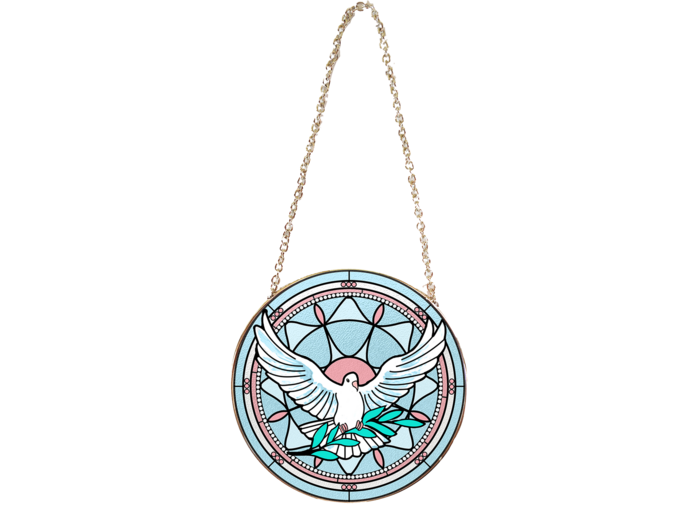 Vitrail Mural en verre D114mm, avec ventouse - COLOMBE