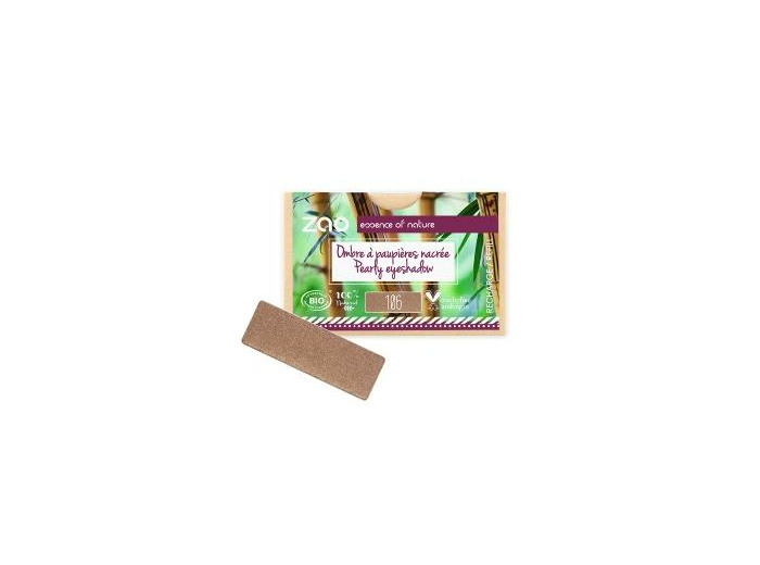 Recharge Ombre à paupières nacrée rectangle 274 Brun bronze-Zao Make up