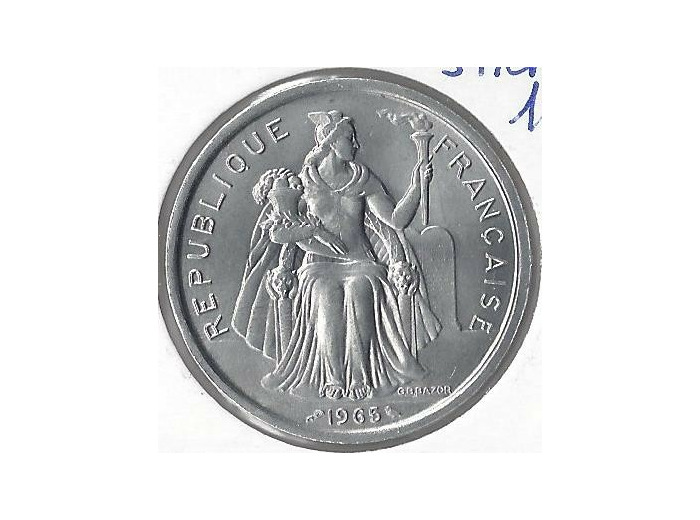 POLYNESIE FRANCAISE 5 FRANCS 1965 SUP/NC