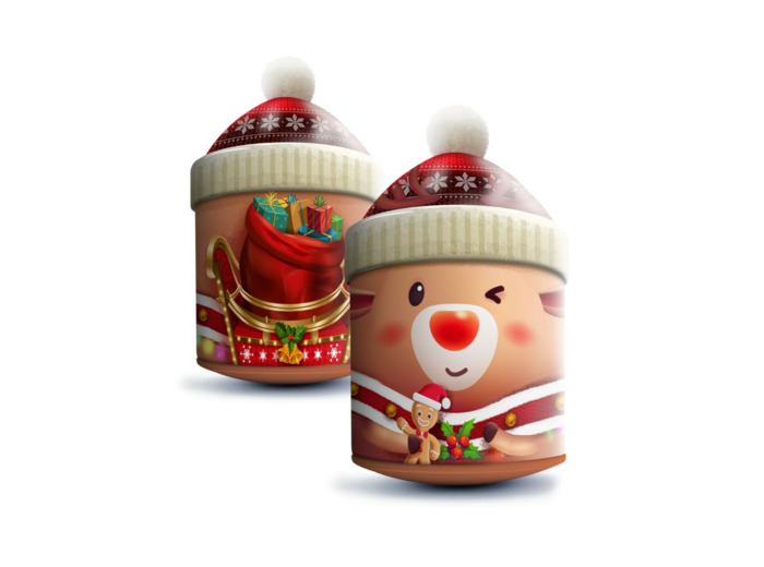 Mini-Cookies Boîte Culbuto Renne