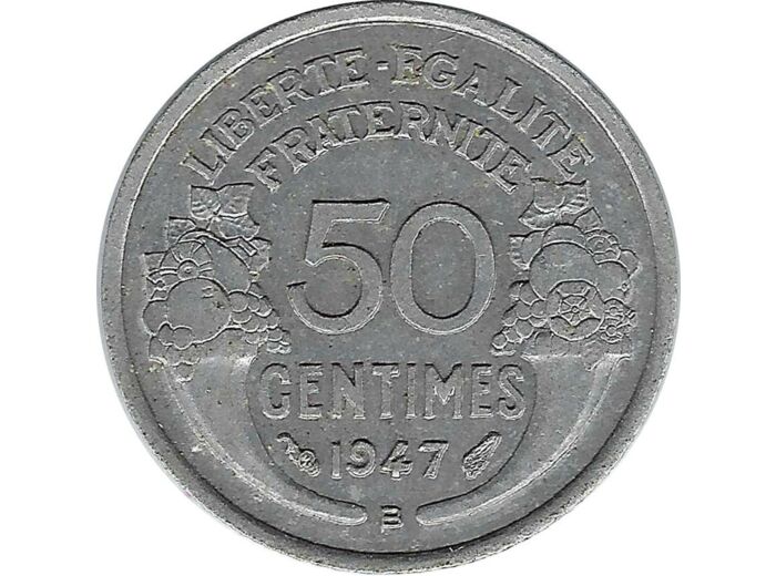 FRANCE 50 CENTIMES MORLON ALU 1947 B TTB