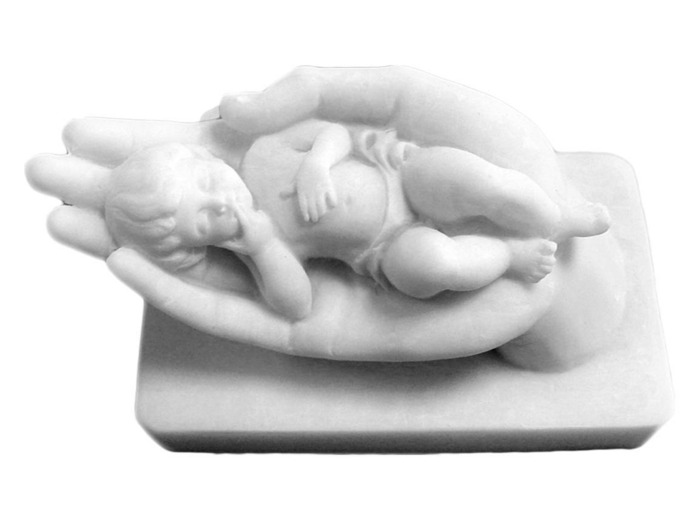 Rêve d'Enfant - Statue en albâtre 13cm -Blanc
