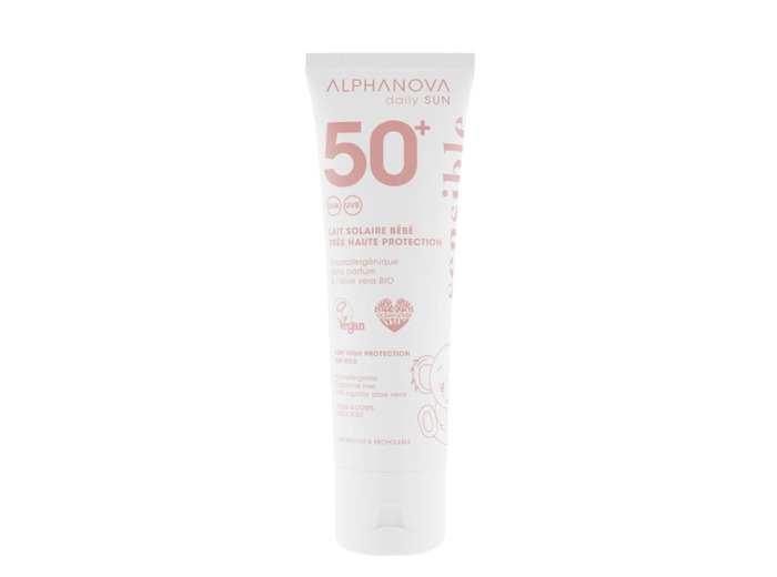 Lait solaire bébé très haute protection SPF50+ - Alphanova - 50ml