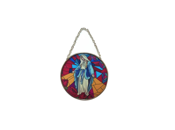 Vitrail Mural en verre D114mm, avec ventouse - MIRACULEUSE