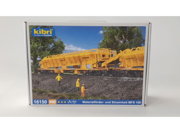 KIBRI 16150 HO WAGON ELEVATEUR ET TRANSPORT DE BALLAST BOITE NEUVE