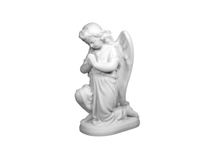 Statue en albâtre 27cm - ANGE EN PRIERE