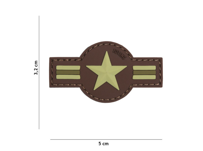Patch 3D PVC US Air Force (marron)
